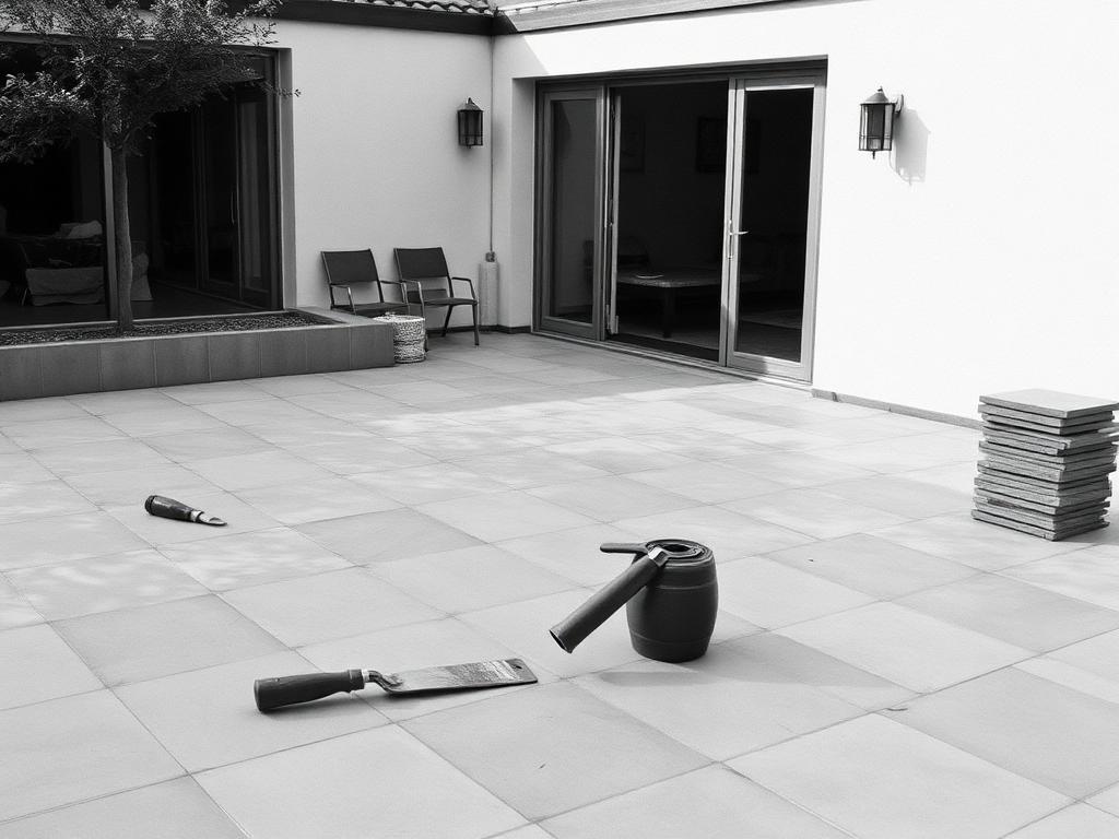 Terrassefliser med korrekt fald udført af murer hos Casa Concept